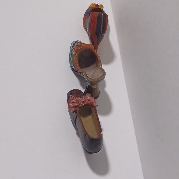 3 Vintage Miniature Shoes Dress Shoe Pump Heel - Picture 5 of 15
